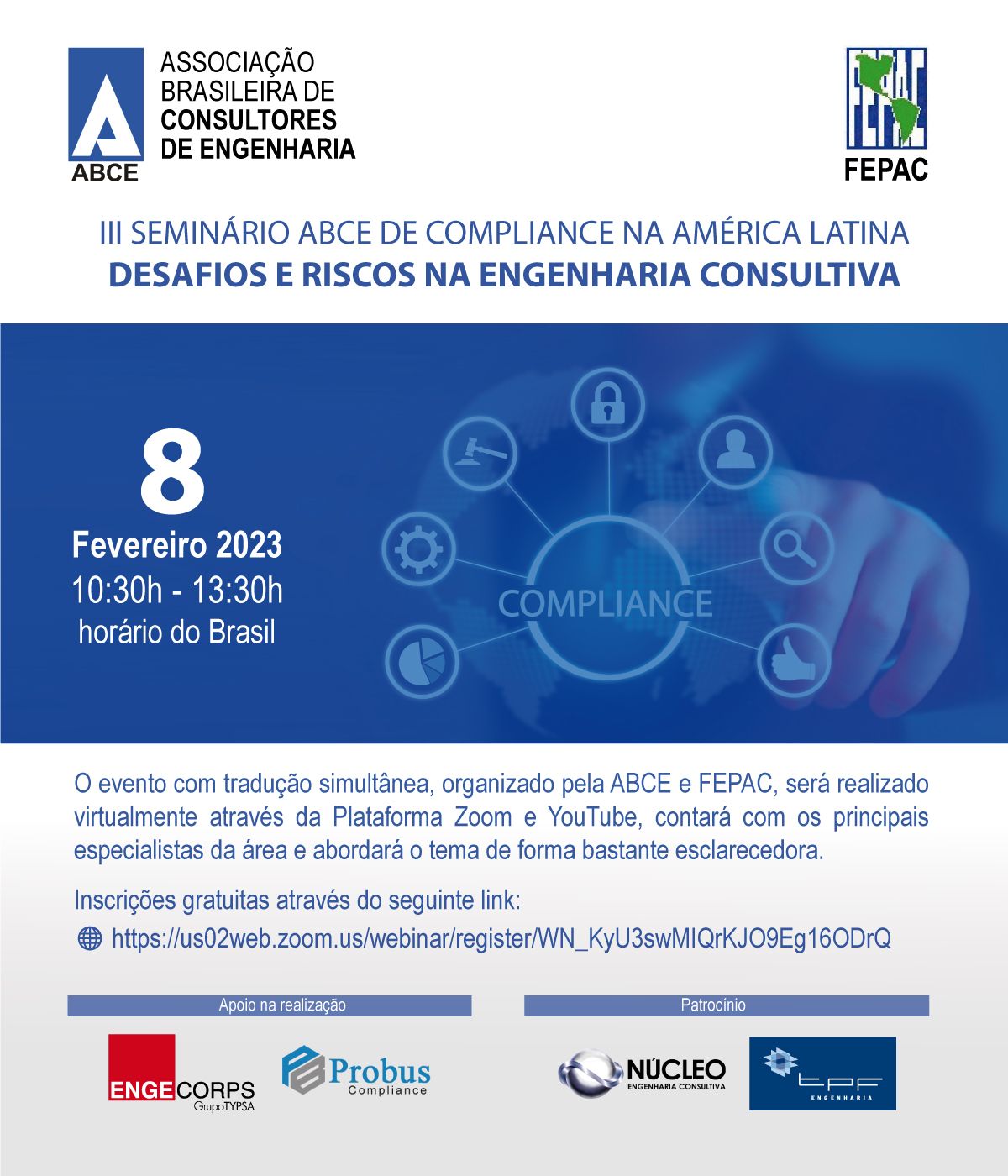 No momento, você está visualizando SEMINÁRIO COMPLIANCE ABCE FEPAC